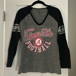 Alabama Crimson Tide Women's Long Sleeve Tee - Gray and Black